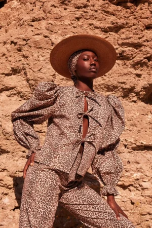 Fashion BLUSA GUEPARDOESTAMPADO Camisas y blusas