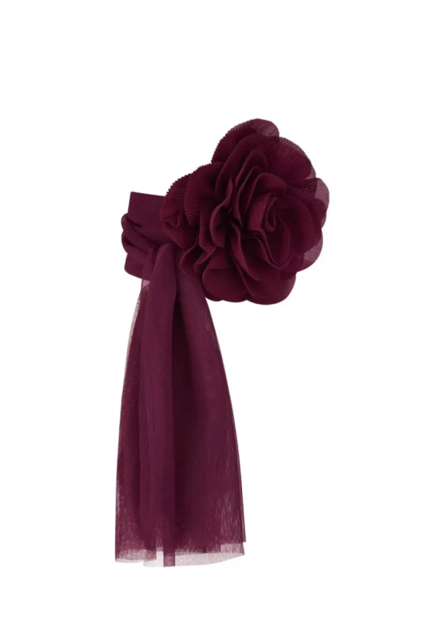 Sale CHOKER ROSA BURDEOS Cuellos y chokers