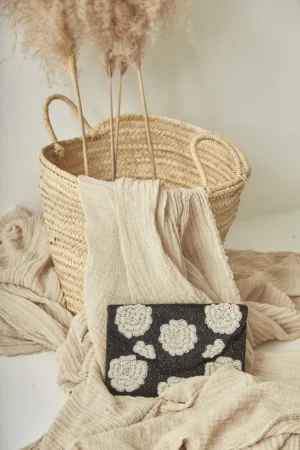 Cheap CLUTCH ROSA NEGRO Bolsos