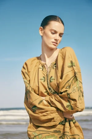 Fashion KAFTAN RIZO VERDE Vestidos