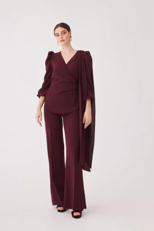 Shop PANTALON LAURAMBBURDEOS MARIA BARAZA X COOSY | Pantalones