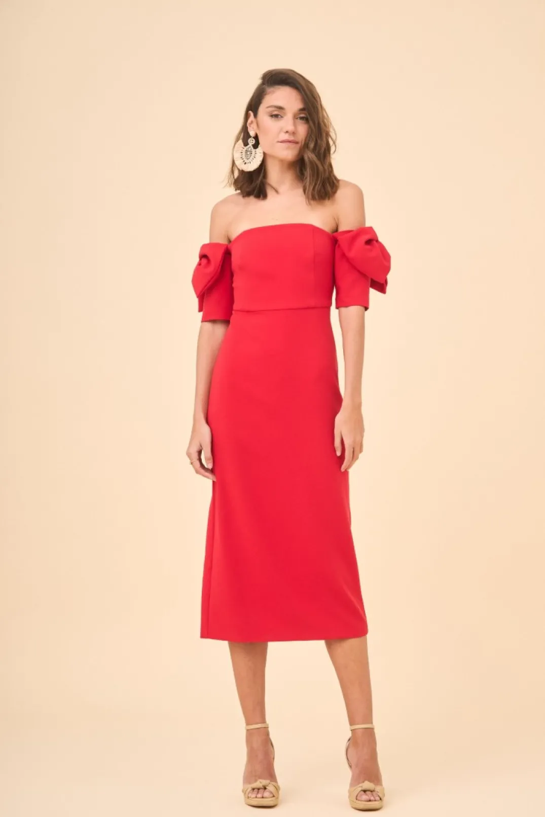 Shop VESTIDO ADIRANEROJO Vestidos midi