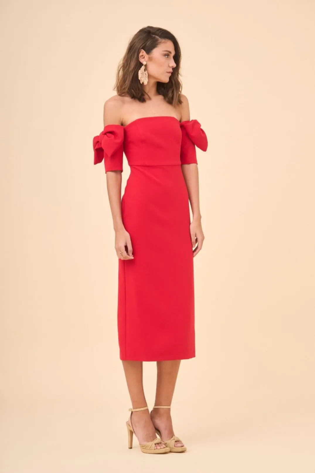 Shop VESTIDO ADIRANEROJO Vestidos midi