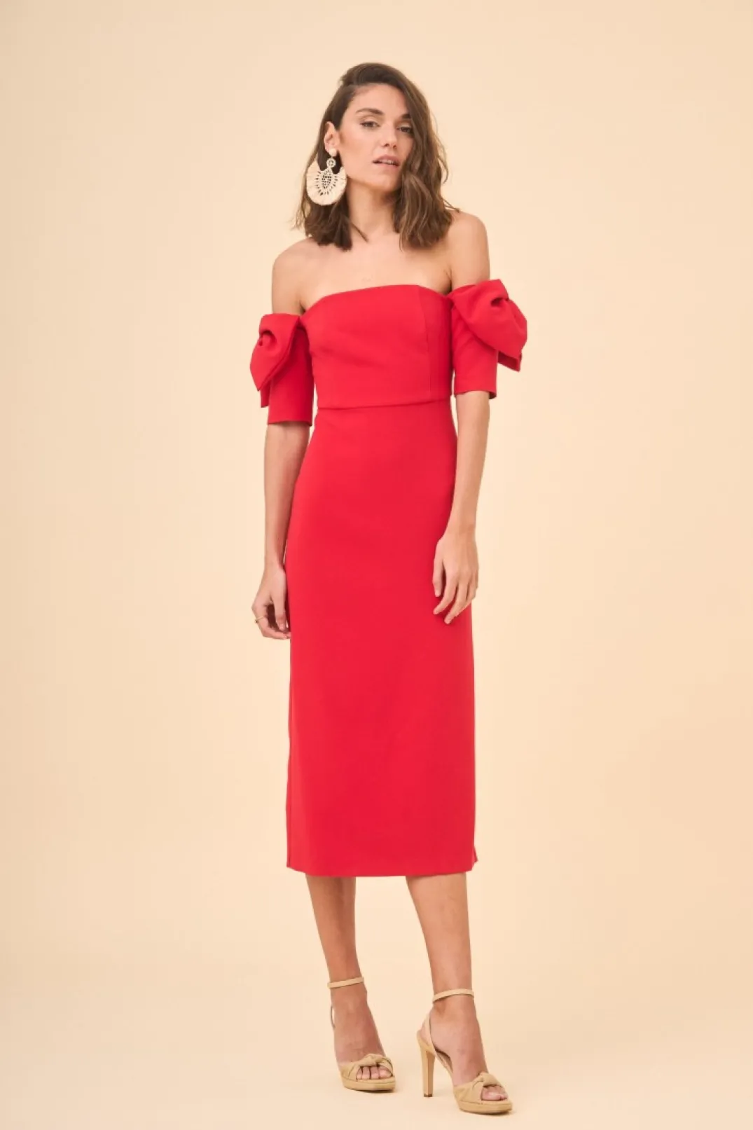 Shop VESTIDO ADIRANEROJO Vestidos midi