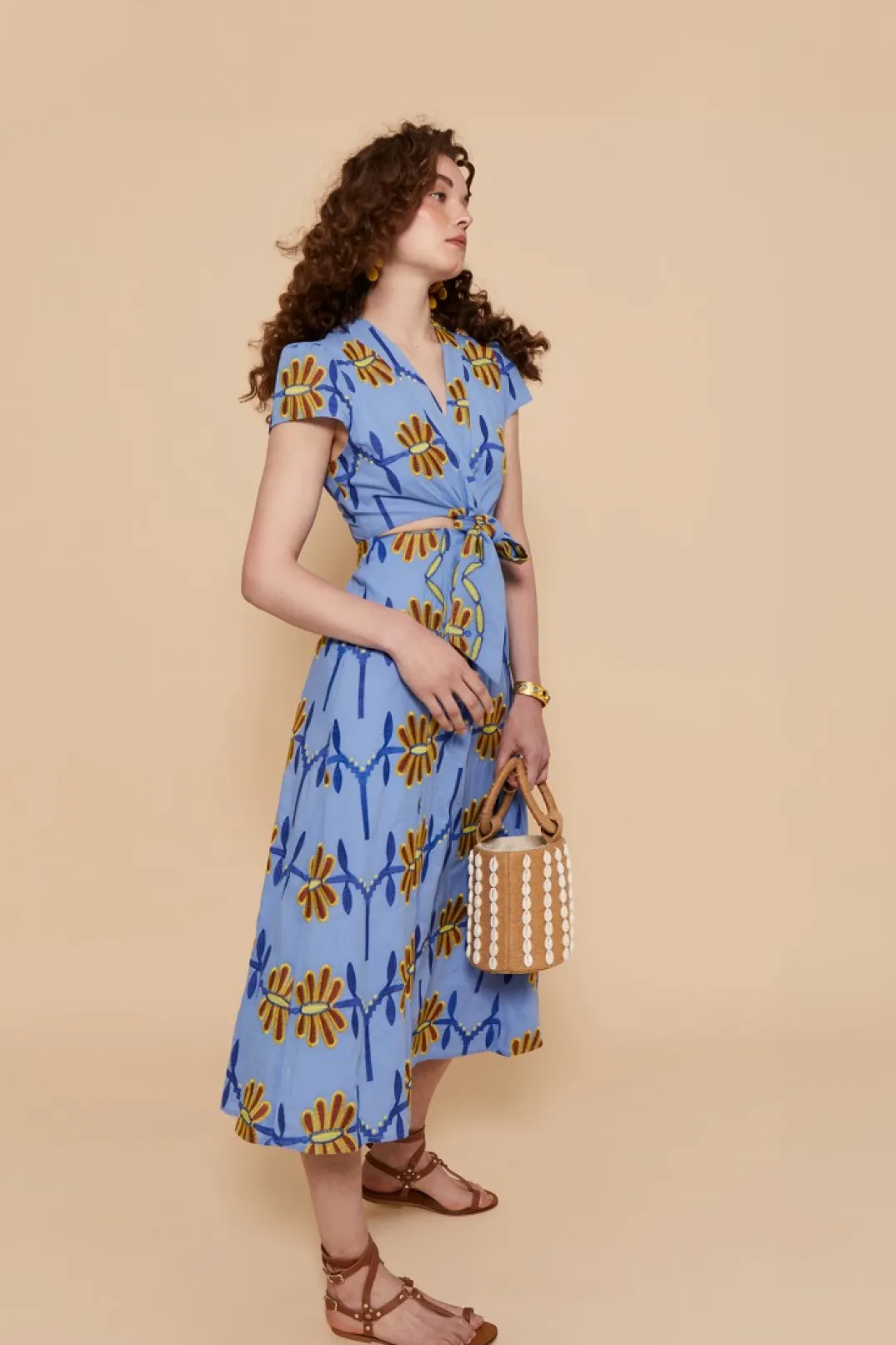 Discount VESTIDO ALBAAZUL FLORES Vestidos midi