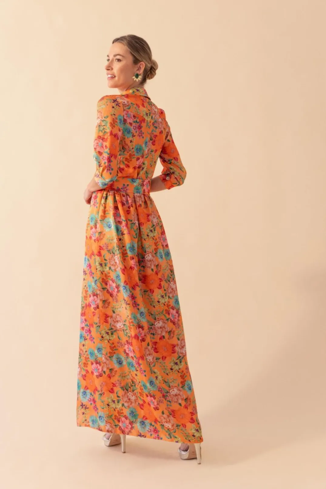 Best Sale VESTIDO FARFALLENARANJA Vestidos largos