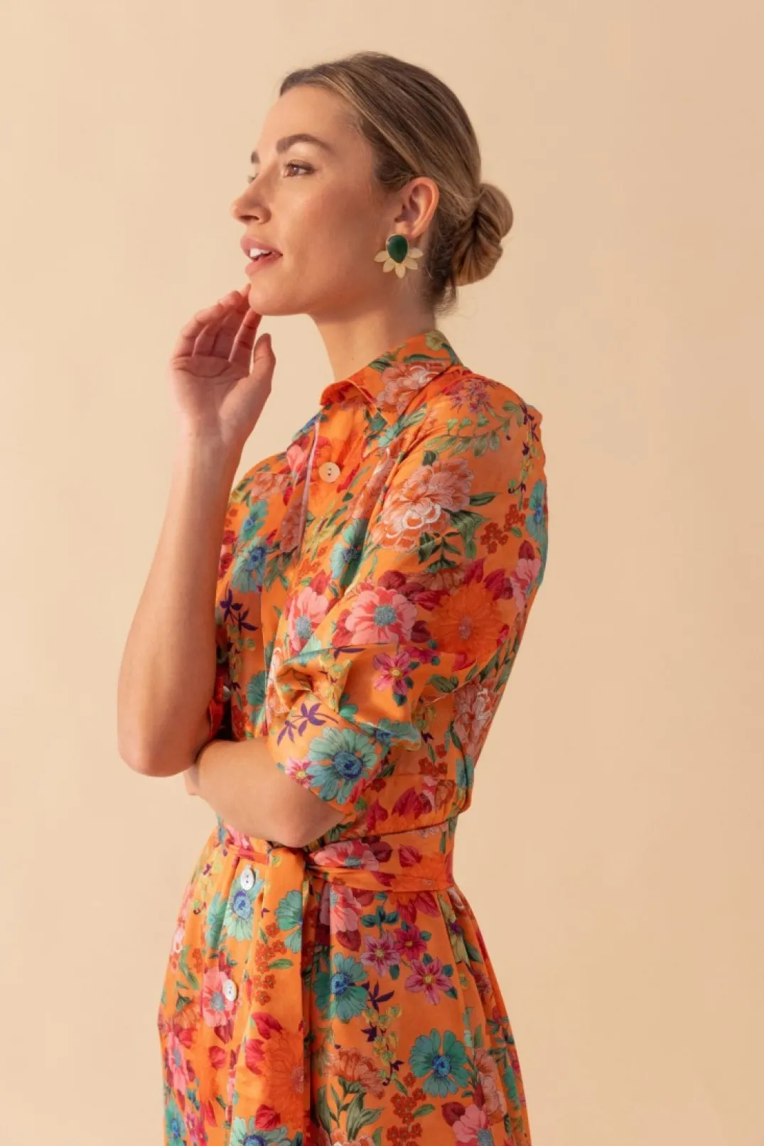 Best Sale VESTIDO FARFALLENARANJA Vestidos largos