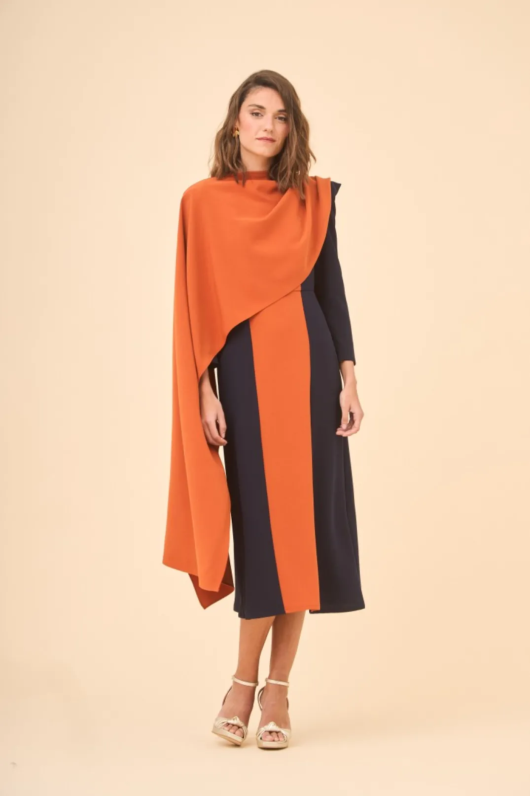 Outlet Vestido Luca Marino Teja | Vestidos midi