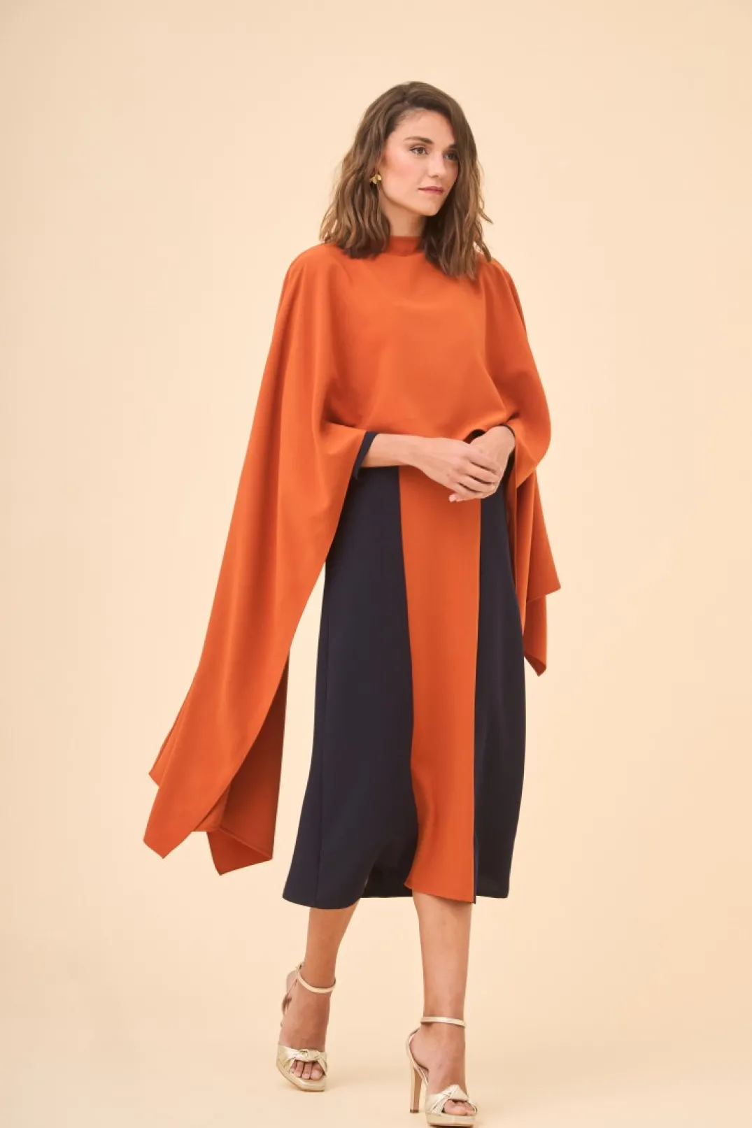 Outlet Vestido Luca Marino Teja | Vestidos midi