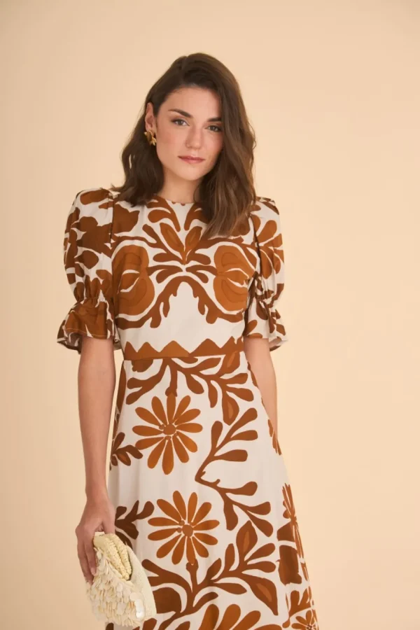 Fashion VESTIDO PALOMAEST. MARRON Vestidos midi