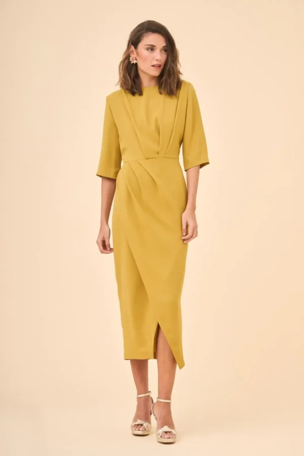 New Vestido Rubben Mostaza | Vestidos midi