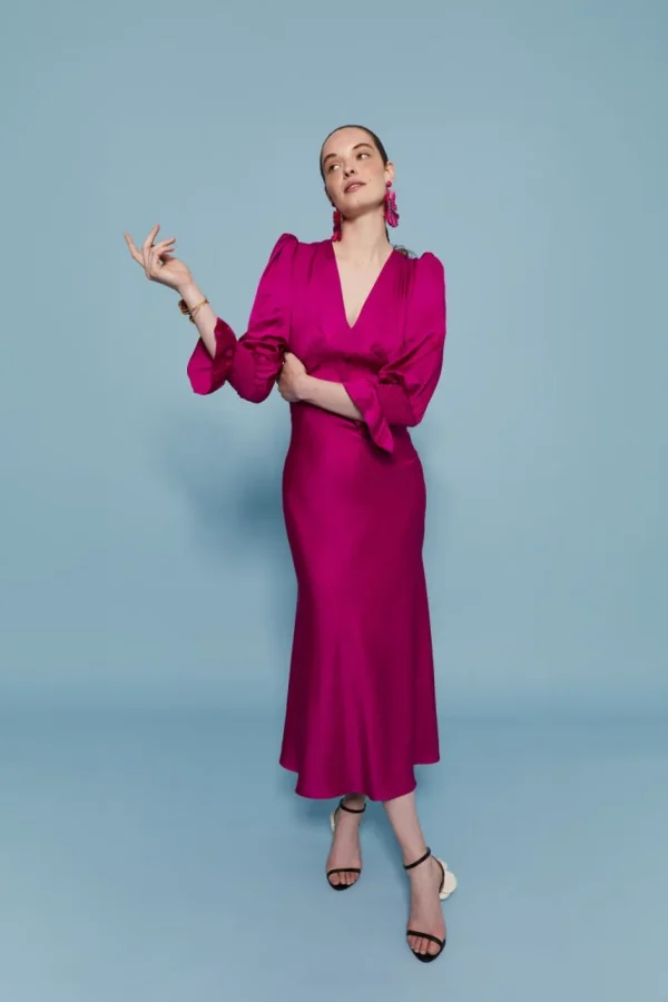 Best VESTIDO SANDRA MAGENTA Vestidos midi